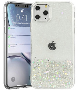Skaidrus dėklas su blizgučiais Apple iPhone 13 Pro Max telefonui "Brilliant Case"