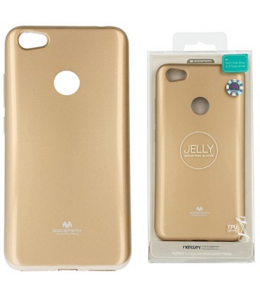 Auksinės spalvos silikoninis dėklas Xiaomi Redmi Note 5A telefonui "Mercury Goospery Pearl Jelly Case"