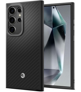 Matinis juodas dėklas Samsung Galaxy S24 Ultra telefonui "Spigen Enzo Aramid"