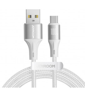 Baltas USB - USB-C laidas 120cm 100W "Joyroom SA25-AC6"