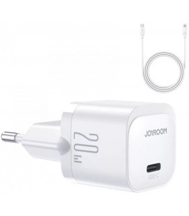 Baltas PD20W 1xUSB-C pakrovėjas + USB-C - Lightning 100cm laidas "Joyroom JR-TCF02"