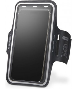 Juodas universalus dėklas ant rankos telefonams iki 6,9" "Spigen A703 Dynamic Shield Armband"