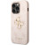 Rožinis dėklas Apple iPhone 15 Pro telefonui "Guess PU 4G Metal Logo Case"