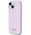 Purpurinis dėklas Apple iPhone 15 telefonui "Guess PU Leather Iridescent Metal Script Case"