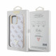 Baltas dėklas Apple iPhone 15 Pro Max telefonui "Guess PU Leather 4G Triangle Metal Logo Case"