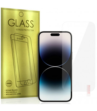 Apsauginis grūdintas stiklas Apple iPhone 14 Pro telefonui "Tempered Glass GOLD"