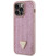 Rožinis dėklas Apple iPhone 15 Pro Max telefonui "Guess Rhinestones Triangle Metal Logo Case"