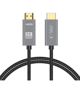 Juodas HDMI 2.1 4K 120Hz / 8K 60Hz 100cm "Tech-Protect Ultraboost"