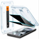 Juodas apsauginis grūdintas stiklas Samsung Galaxy S24 Ultra telefonui "Spigen Glas.TR EZ Fit Privacy 2-Pack"