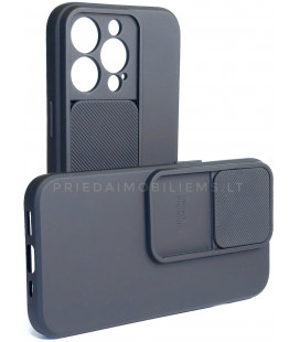 Juodas dėklas su kameros apsauga Apple iPhone 13 Pro telefonui "Camshield Soft"