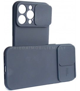 Juodas dėklas su kameros apsauga Apple iPhone 14 Pro Max telefonui "Camshield Soft"