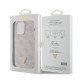 Rožinis dėklas Apple iPhone 15 Pro Max telefonui "Guess PU 4G Strass Triangle Metal Logo Case"