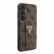 Rudas dėklas Samsung Galaxy S24 Plus telefonui "Guess PU Grip Stand 4G Strass Triangle Metal Logo Case"