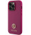 Rožinis dėklas Apple iPhone 15 Pro Max telefonui "Guess PU 4G Strass Metal Logo Case"