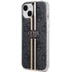 Juodas dėklas Apple iPhone 15 telefonui "Guess IML 4G Gold Stripe Case"