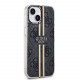 Juodas dėklas Apple iPhone 15 telefonui "Guess IML 4G Gold Stripe Case"