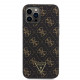 Juodas dėklas Apple iPhone 12 Pro Max telefonui "Guess PU Leather 4G Triangle Metal Logo Case"