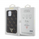 Juodas dėklas Apple iPhone 12 Pro Max telefonui "Guess PU Leather 4G Triangle Metal Logo Case"