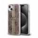 Guess IML 4G Gold Stripe Case for iPhone 15 Brown
