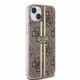 Rudas dėklas Apple iPhone 15 telefonui "Guess IML 4G Gold Stripe Case"