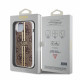 Rudas dėklas Apple iPhone 15 telefonui "Guess IML 4G Gold Stripe Case"