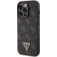 Juodas dėklas Apple iPhone 14 Pro telefonui "Guess PU Leather 4G Triangle Metal Logo Case"