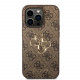 Rudas dėklas Apple iPhone 15 Pro Max telefonui "Guess PU 4G Metal Logo Case"