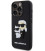 Juodas dėklas Apple iPhone 13 Pro telefonui "Karl Lagerfeld 3D Rubber Karl and Choupette Case"