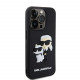 Juodas dėklas Apple iPhone 13 Pro telefonui "Karl Lagerfeld 3D Rubber Karl and Choupette Case"