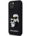 Juodas dėklas Apple iPhone 14 telefonui "Karl Lagerfeld 3D Rubber Karl and Choupette Case"