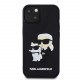 Juodas dėklas Apple iPhone 14 telefonui "Karl Lagerfeld 3D Rubber Karl and Choupette Case"