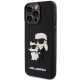 Juodas dėklas Apple iPhone 14 Pro Max telefonui "Karl Lagerfeld 3D Rubber Karl and Choupette Case"