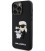 Juodas dėklas Apple iPhone 14 Pro Max telefonui "Karl Lagerfeld 3D Rubber Karl and Choupette Case"