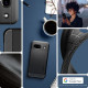 Matinis juodas dėklas Google Pixel 8A telefonui "Spigen Rugged Armor"