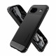 Matinis juodas dėklas Google Pixel 8A telefonui "Spigen Rugged Armor"