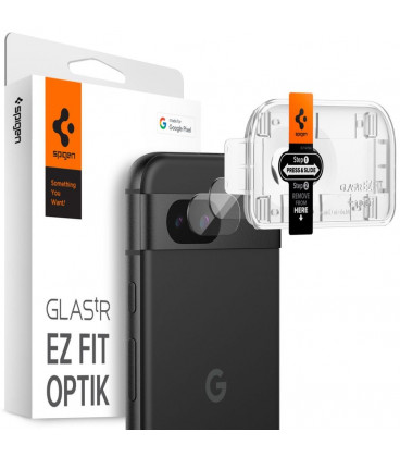 Kameros apsauga Google Pixel 8A telefono kamerai apsaugoti "Spigen Optik.TR EZ Fit Camera Protector 2-Pack"