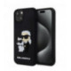 Karl Lagerfeld 3D Rubber Karl and Choupette Case for iPhone 15 Black