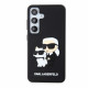 Juodas dėklas Samsung Galaxy S24 telefonui "Karl Lagerfeld 3D Rubber Karl and Choupette Case"