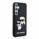 Juodas dėklas Samsung Galaxy S24 telefonui "Karl Lagerfeld 3D Rubber Karl and Choupette Case"