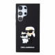 Juodas dėklas Samsung Galaxy S24 Ultra telefonui "Karl Lagerfeld 3D Rubber Karl and Choupette Case"