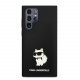 Juodas dėklas Samsung Galaxy S24 Ultra telefonui "Karl Lagerfeld Liquid Silicone Choupette NFT Case"