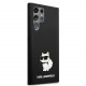 Juodas dėklas Samsung Galaxy S24 Ultra telefonui "Karl Lagerfeld Liquid Silicone Choupette NFT Case"