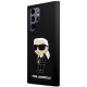 Juodas dėklas Samsung Galaxy S24 Ultra telefonui "Karl Lagerfeld Liquid Silicone Ikonik NFT Case"