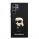 Juodas dėklas Samsung Galaxy S24 Ultra telefonui "Karl Lagerfeld Liquid Silicone Ikonik NFT Case"