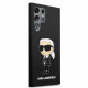 Juodas dėklas Samsung Galaxy S24 Ultra telefonui "Karl Lagerfeld Liquid Silicone Ikonik NFT Case"