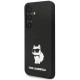 Juodas dėklas Samsung Galaxy S24 telefonui "Karl Lagerfeld Liquid Silicone Choupette NFT Case"