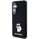 Juodas dėklas Samsung Galaxy S24 Plus telefonui "Karl Lagerfeld Liquid Silicone Choupette NFT Case"