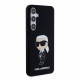 Juodas dėklas Samsung Galaxy S24 telefonui "Karl Lagerfeld Liquid Silicone Ikonik NFT Case"