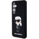 Juodas dėklas Samsung Galaxy S24 Plus telefonui "Karl Lagerfeld Liquid Silicone Ikonik NFT Case"