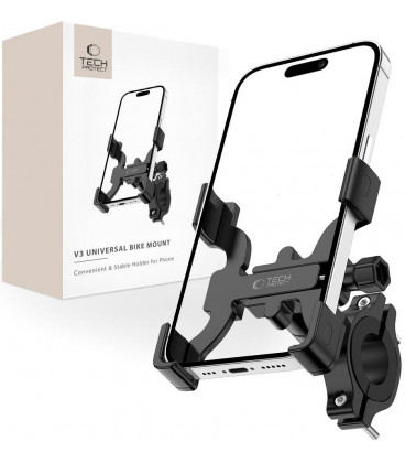 Juodas dviračio telefono laikiklis "Tech-Protect V3 Universal Bike Mount"